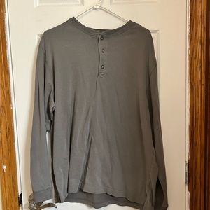 Mens gray Henley shirt